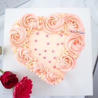 Blooming Heart Cake